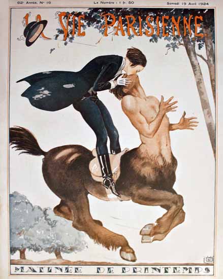 La Vie Parisienne 1924 Matinee De Printemps Georges Leonnec | La Vie Parisienne Erotic Magazine Covers 1910-1939