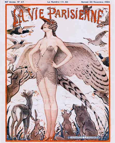 La Vie Parisienne 1924 Sa Majeste La Faisene Sex Appeal | Sex Appeal Vintage Ads and Covers 1891-1970
