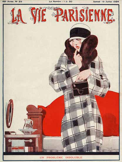 La Vie Parisienne 1924 Un Probleme Insoluble Rene Vincent | La Vie Parisienne Erotic Magazine Covers 1910-1939