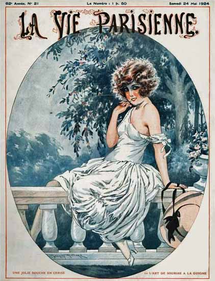La Vie Parisienne 1924 Une Jolie Bouche Maurice Milliere | La Vie Parisienne Erotic Magazine Covers 1910-1939