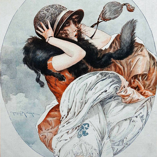La Vie Parisienne 1924 Voici Le Mois Du Mars Maurice Milliere crop | Best of 1920s Ad and Cover Art