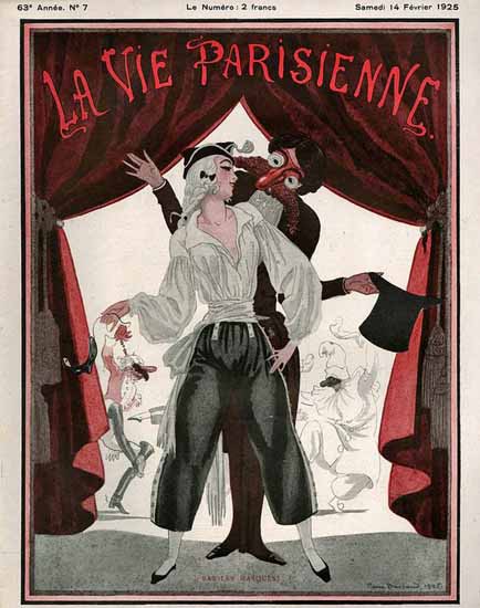 La Vie Parisienne 1925 Bas Les Masques Pierre Brissaud | La Vie Parisienne Erotic Magazine Covers 1910-1939