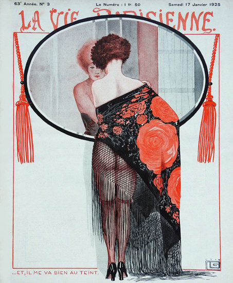 La Vie Parisienne 1925 Bien Au Teint Georges Leonnec Sex Appeal | Sex Appeal Vintage Ads and Covers 1891-1970