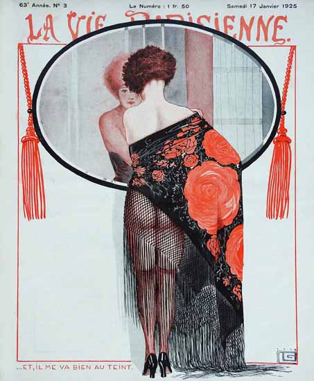 La Vie Parisienne 1925 Bien Au Teint Georges Leonnec | La Vie Parisienne Erotic Magazine Covers 1910-1939