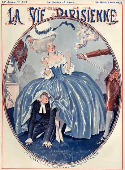 La Vie Parisienne 1925 Sous La Marquise Georges Leonnec | La Vie Parisienne Erotic Magazine Covers 1910-1939