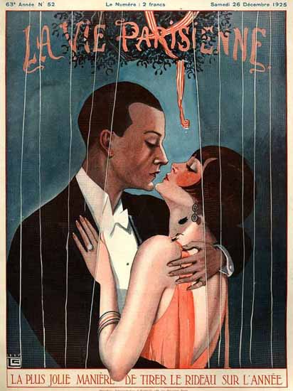 La Vie Parisienne 1925 Tirer Le Rideau Georges Leonnec | La Vie Parisienne Erotic Magazine Covers 1910-1939