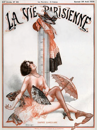 La Vie Parisienne 1925 Trophee Caniculaire Cheri Herouard | La Vie Parisienne Erotic Magazine Covers 1910-1939