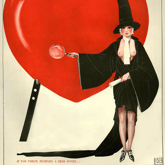 La Vie Parisienne 1926 Je Vais Parler Georges Leonnec crop | Best of 1920s Ad and Cover Art