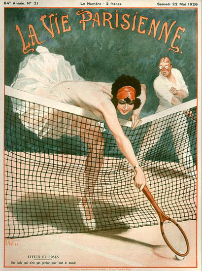 La Vie Parisienne 1926 Tennis Effets Et Poses | Sex Appeal Vintage Ads and Covers 1891-1970