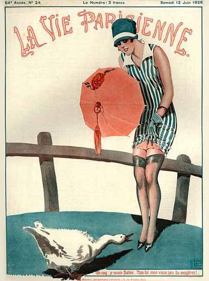 La Vie Parisienne 1926 Tu Exageres Sex Appeal | Sex Appeal Vintage Ads and Covers 1891-1970