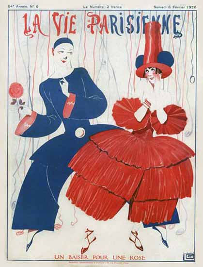 La Vie Parisienne 1926 Un Baiser Georges Leonnec | La Vie Parisienne Erotic Magazine Covers 1910-1939