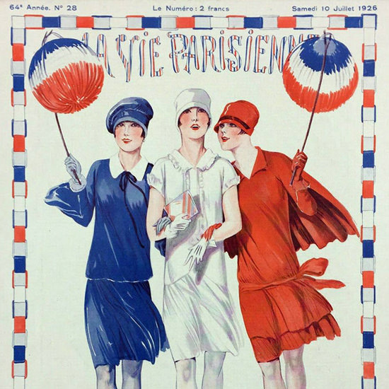 La Vie Parisienne 1926 Une Brochette Nationale Leonnec crop | Best of Vintage Cover Art 1900-1970
