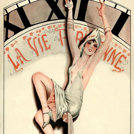 La Vie Parisienne 1927 Bonne Et Heureuse Georges Leonnec crop | Best of 1920s Ad and Cover Art