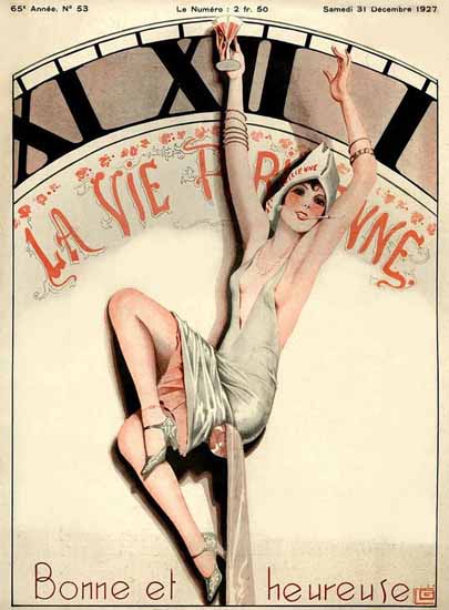 La Vie Parisienne 1927 Bonne Et Heureuse Georges Leonnec | La Vie Parisienne Erotic Magazine Covers 1910-1939
