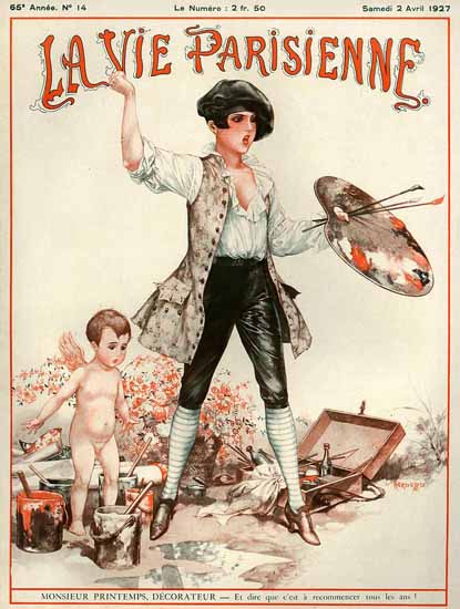 La Vie Parisienne 1927 Decorateur Cheri Herouard | La Vie Parisienne Erotic Magazine Covers 1910-1939