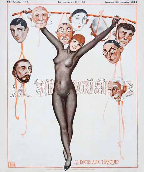 La Vie Parisienne 1927 La Dame Aux Masques Sex Appeal | Sex Appeal Vintage Ads and Covers 1891-1970