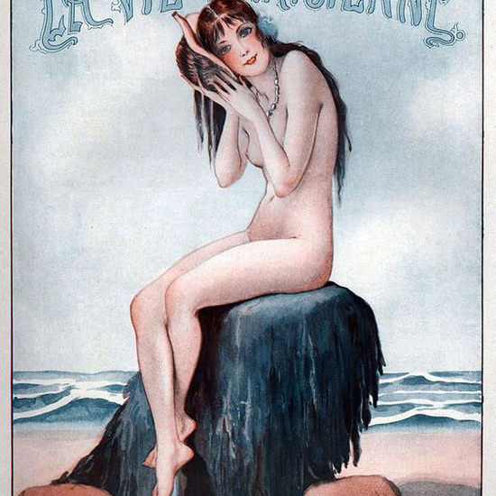 La Vie Parisienne 1927 Le Premier Concert Par TSF Georges Leonnec crop | Best of 1920s Ad and Cover Art