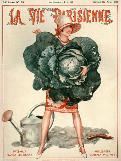 La Vie Parisienne 1927 Planter Les Coux Cheri Herouard | La Vie Parisienne Erotic Magazine Covers 1910-1939