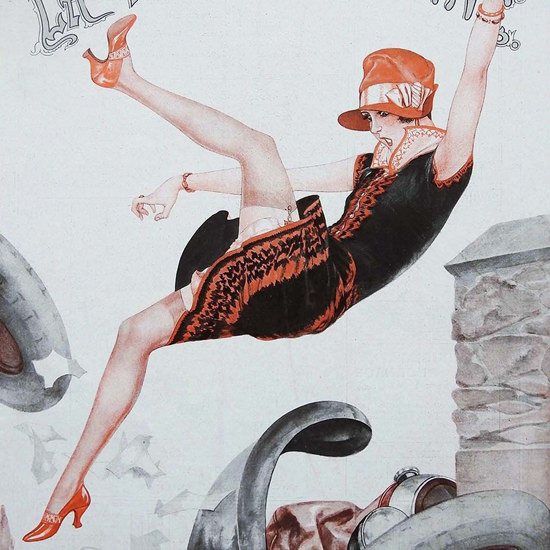 La Vie Parisienne 1927 Un Ecart De Conduite Cheri Herouard crop | Best of 1920s Ad and Cover Art