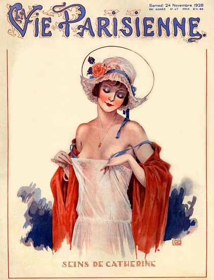 La Vie Parisienne 1928 Seins De Catherine Georges Leonnec | La Vie Parisienne Erotic Magazine Covers 1910-1939