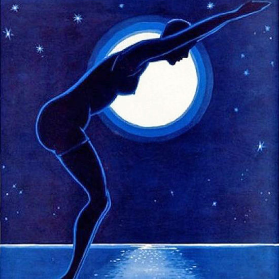 La Vie Parisienne 1929 Bain Nocturne Eclipse crop | Best of Vintage Cover Art 1900-1970