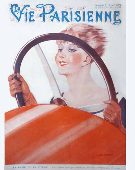 La Vie Parisienne 1929 La Reine De La Vitesse Sex Appeal | Sex Appeal Vintage Ads and Covers 1891-1970