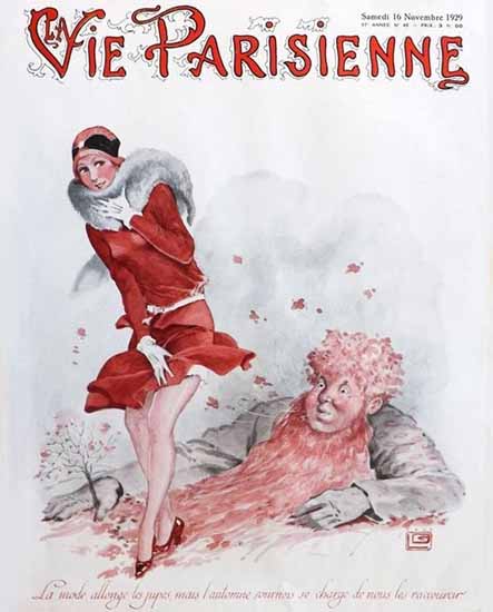 La Vie Parisienne 1929 Les Jupes Georges Leonnec | La Vie Parisienne Erotic Magazine Covers 1910-1939