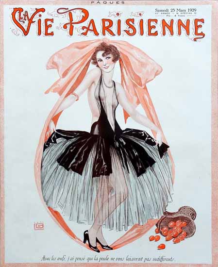 La Vie Parisienne 1929 Les Oeufs Georges Leonnec | La Vie Parisienne Erotic Magazine Covers 1910-1939