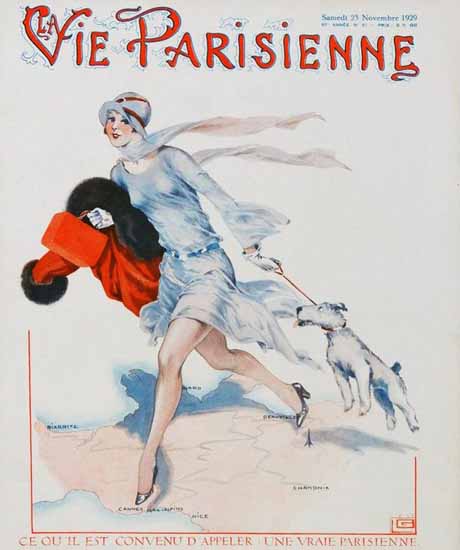 La Vie Parisienne 1929 Une Vraie Parisienne Georges Leonnec | La Vie Parisienne Erotic Magazine Covers 1910-1939