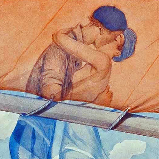 La Vie Parisienne 1930 La Voile Du Bonheur Georges Pavis crop B | Best of 1930s Ad and Cover Art