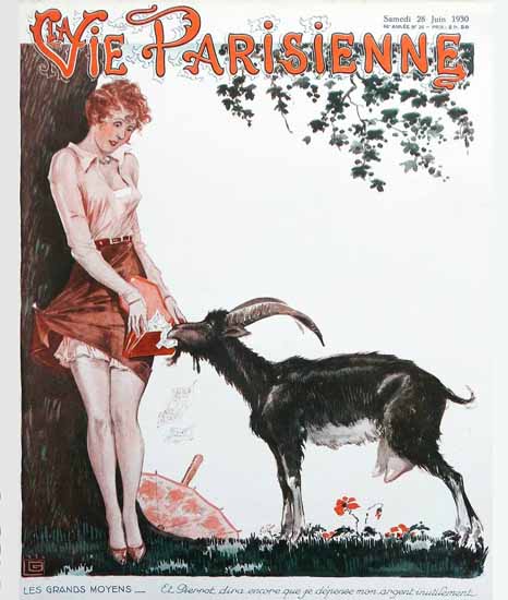 La Vie Parisienne 1930 Les Grands Moyens Georges Leonnec | La Vie Parisienne Erotic Magazine Covers 1910-1939