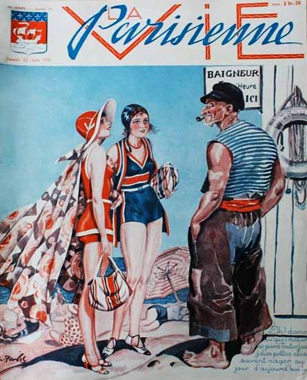 La Vie Parisienne 1931 Aout 22 Georges Pavis | La Vie Parisienne Erotic Magazine Covers 1910-1939