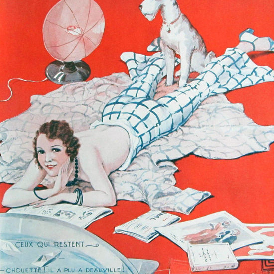 La Vie Parisienne 1931 Chouette Ceux Qui Restent Georges Leonnec crop | Best of 1930s Ad and Cover Art