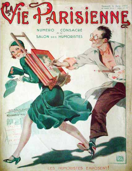 La Vie Parisienne 1931 Les Humoristes Exposent Georges Leonnec | La Vie Parisienne Erotic Magazine Covers 1910-1939