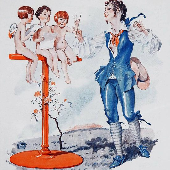 La Vie Parisienne 1931 Repetition Generale Georges Leonnec crop | Best of Vintage Cover Art 1900-1970