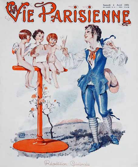 La Vie Parisienne 1931 Repetition Generale Georges Leonnec | La Vie Parisienne Erotic Magazine Covers 1910-1939
