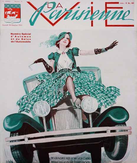 La Vie Parisienne 1931 Salon De L Automobile Georges Leonnec | La Vie Parisienne Erotic Magazine Covers 1910-1939