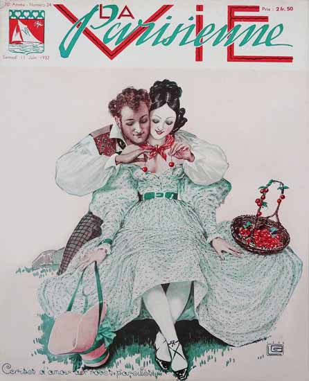 La Vie Parisienne 1932 Cerises D Amour Georges Leonnec | La Vie Parisienne Erotic Magazine Covers 1910-1939