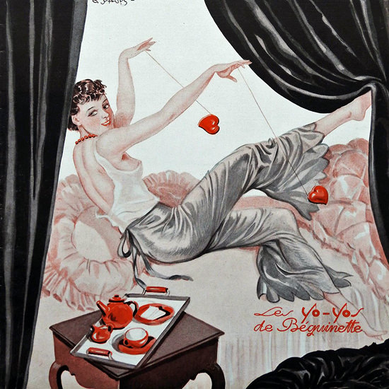 La Vie Parisienne 1932 Les Yo-Yos Georges Pavis crop | Best of Vintage Cover Art 1900-1970