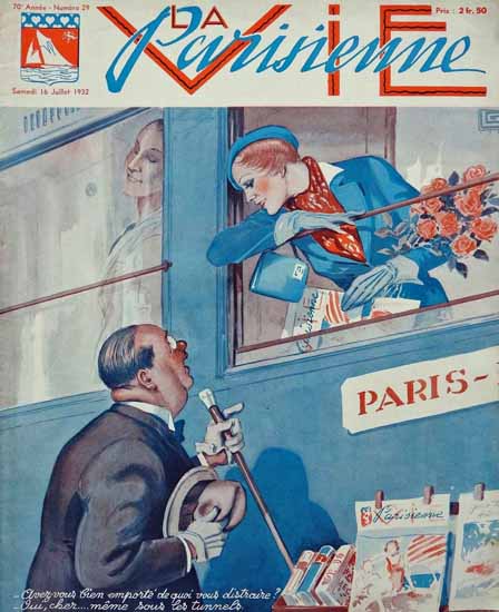 La Vie Parisienne 1932 Meme Sous Les Tunnels Georges Leonnec | La Vie Parisienne Erotic Magazine Covers 1910-1939