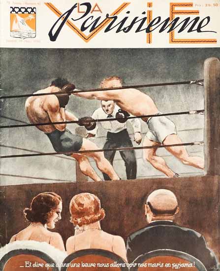 La Vie Parisienne 1932 Nos Maris En Pyjama Georges Leonnec | La Vie Parisienne Erotic Magazine Covers 1910-1939