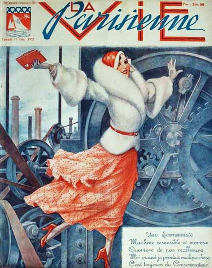 La Vie Parisienne 1932 Une Economiste Cheri Herouard | La Vie Parisienne Erotic Magazine Covers 1910-1939