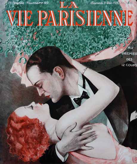 La Vie Parisienne 1933 Au Premier Des 12 Coups Georges Leonnec | La Vie Parisienne Erotic Magazine Covers 1910-1939