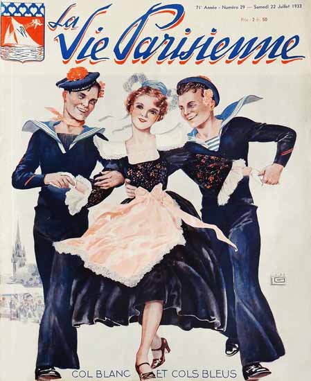 La Vie Parisienne 1933 Col Blanc Et Cols Bleus Sex Appeal | Sex Appeal Vintage Ads and Covers 1891-1970