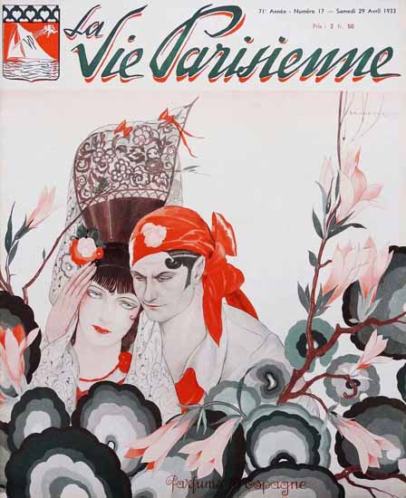 La Vie Parisienne 1933 Parfums Espagne Umberto Brunelleschi | La Vie Parisienne Erotic Magazine Covers 1910-1939