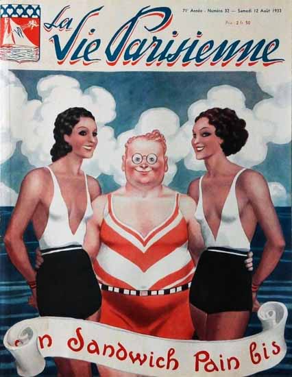 La Vie Parisienne 1933 Sandwich Armand Vallee | La Vie Parisienne Erotic Magazine Covers 1910-1939