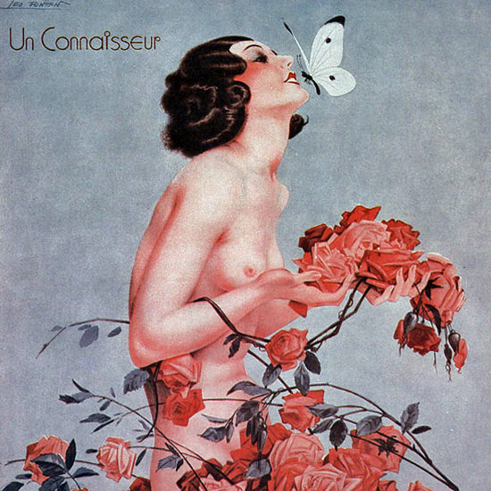 La Vie Parisienne 1933 Un Connaisseur Leo Fontan crop | Best of Vintage Cover Art 1900-1970