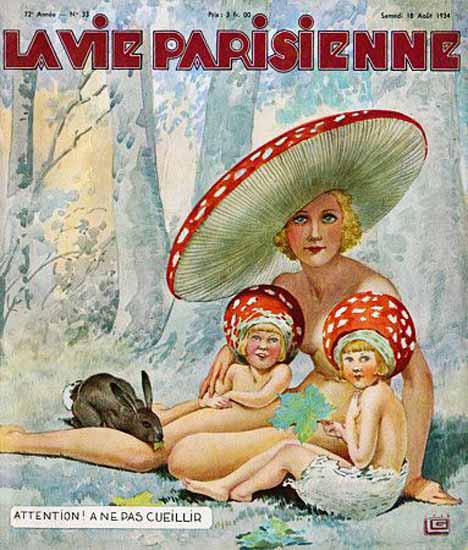 La Vie Parisienne 1934 Attention Georges Leonnec | La Vie Parisienne Erotic Magazine Covers 1910-1939