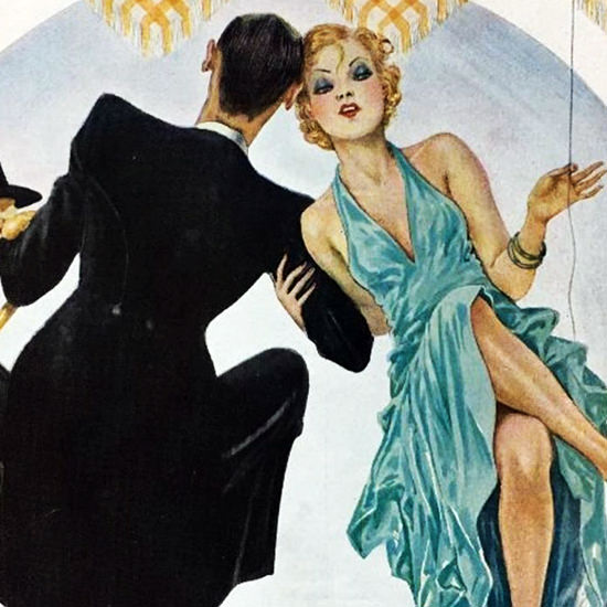 La Vie Parisienne 1934 Bar Man Georges Leonnec crop B | Best of Vintage Cover Art 1900-1970