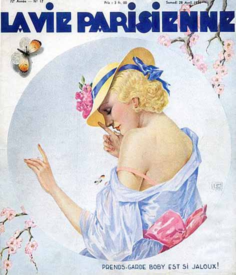 La Vie Parisienne 1934 Boby Est Jaloux Georges Leonnec | La Vie Parisienne Erotic Magazine Covers 1910-1939